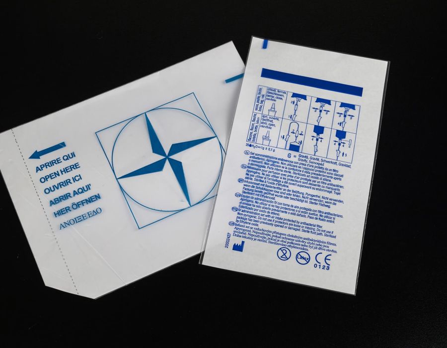 busta per deflussori e trasfusori